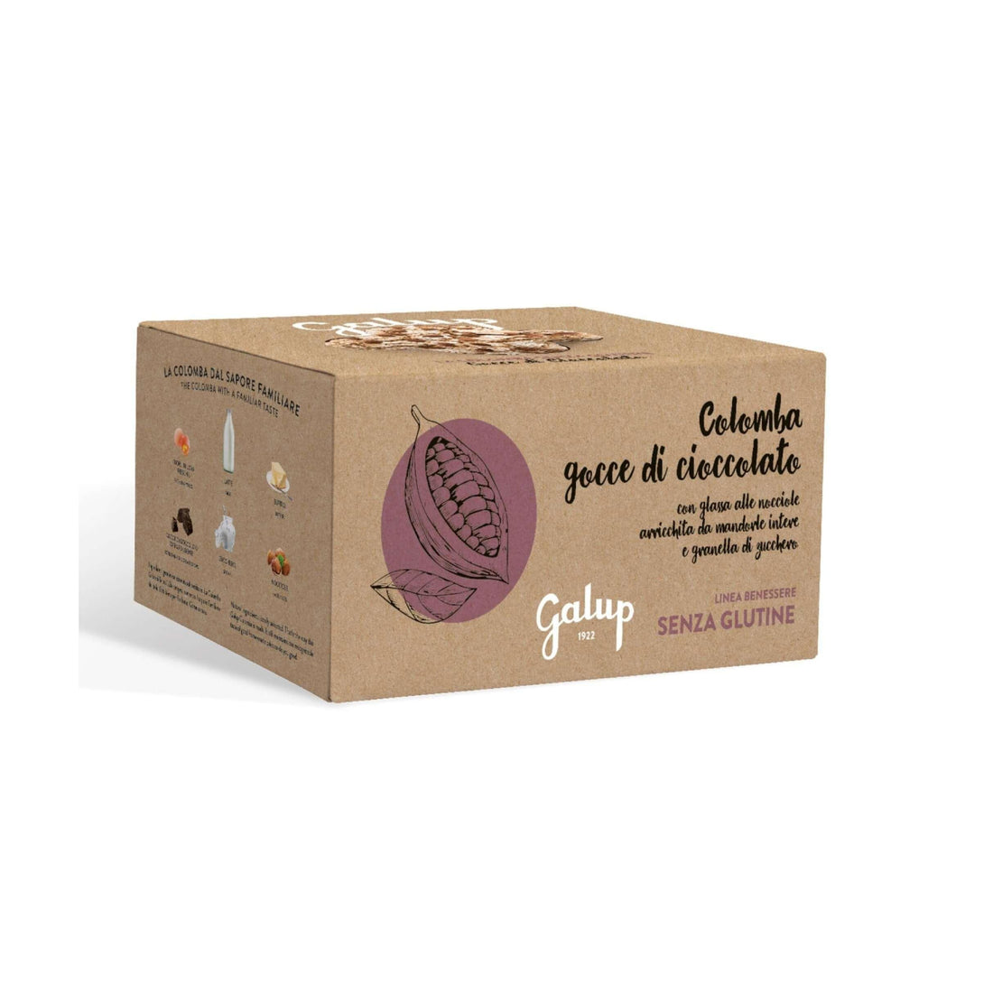 Colomba Gran Galup senza Glutine e senza Lattosio con Gocce di Cioccolato