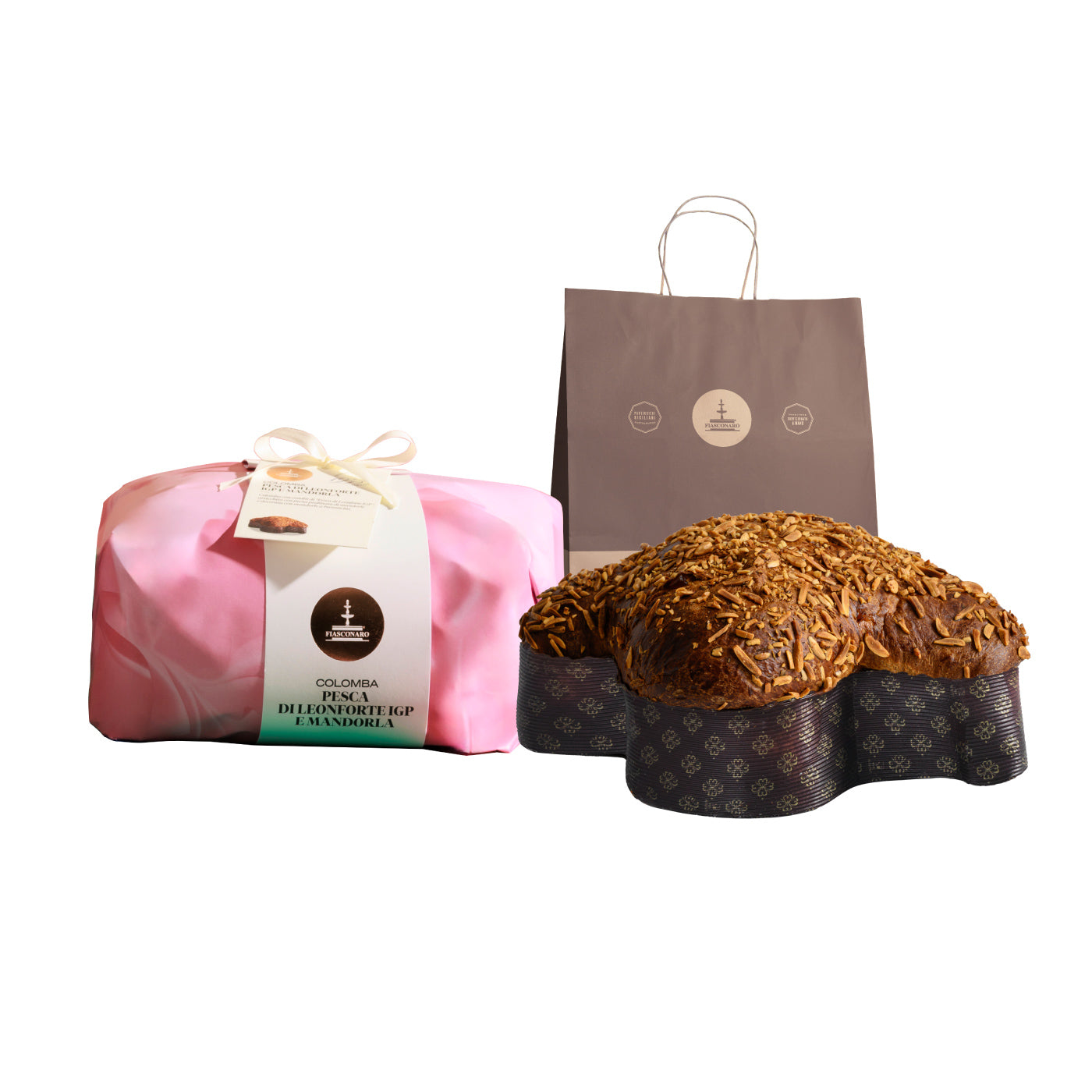 Colomba mit kandierten Früchten Pesca di Leonforte ggA mit Mandel